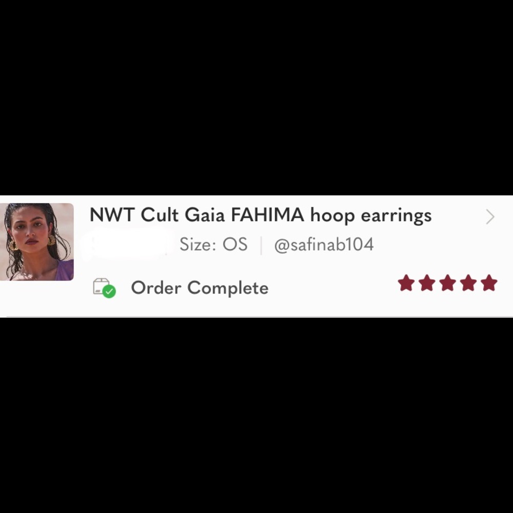 NWT CULT GAIA FAHIMA HOOP EARRINGS - Picture 3 of 10